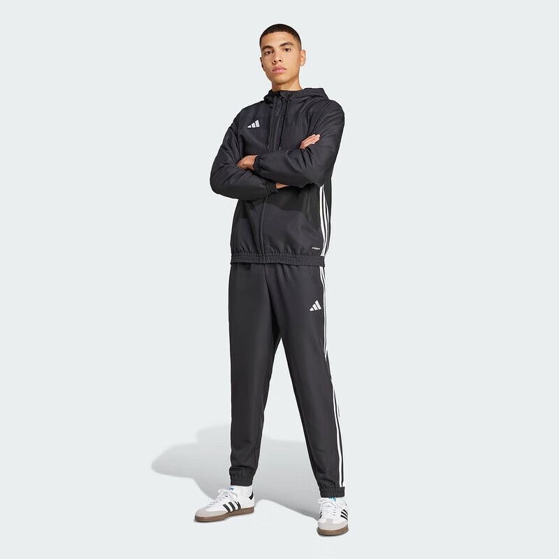 Adidas Fashion Trendy Men's Sports Comfortable Breathable Long Pants JC5445, Black/white, XL 3