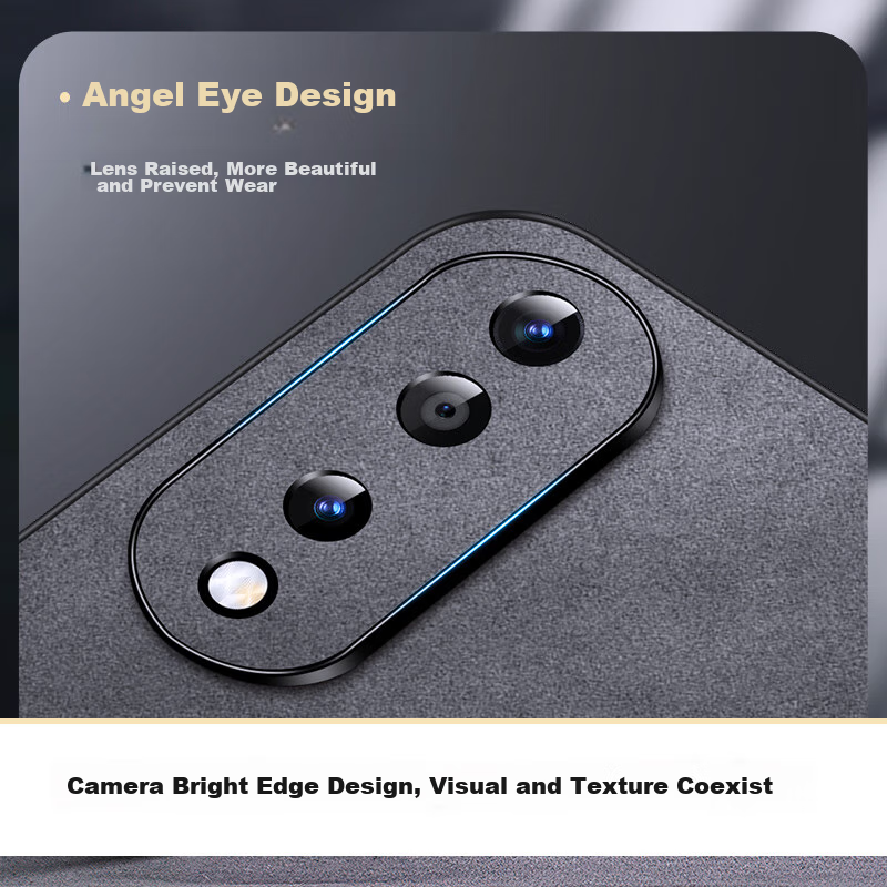 Чехол для телефона Shangsu для Honor 70 Pro, защита от падения, защита объектива, силиконовая оболочка, кожаный чехол, серый