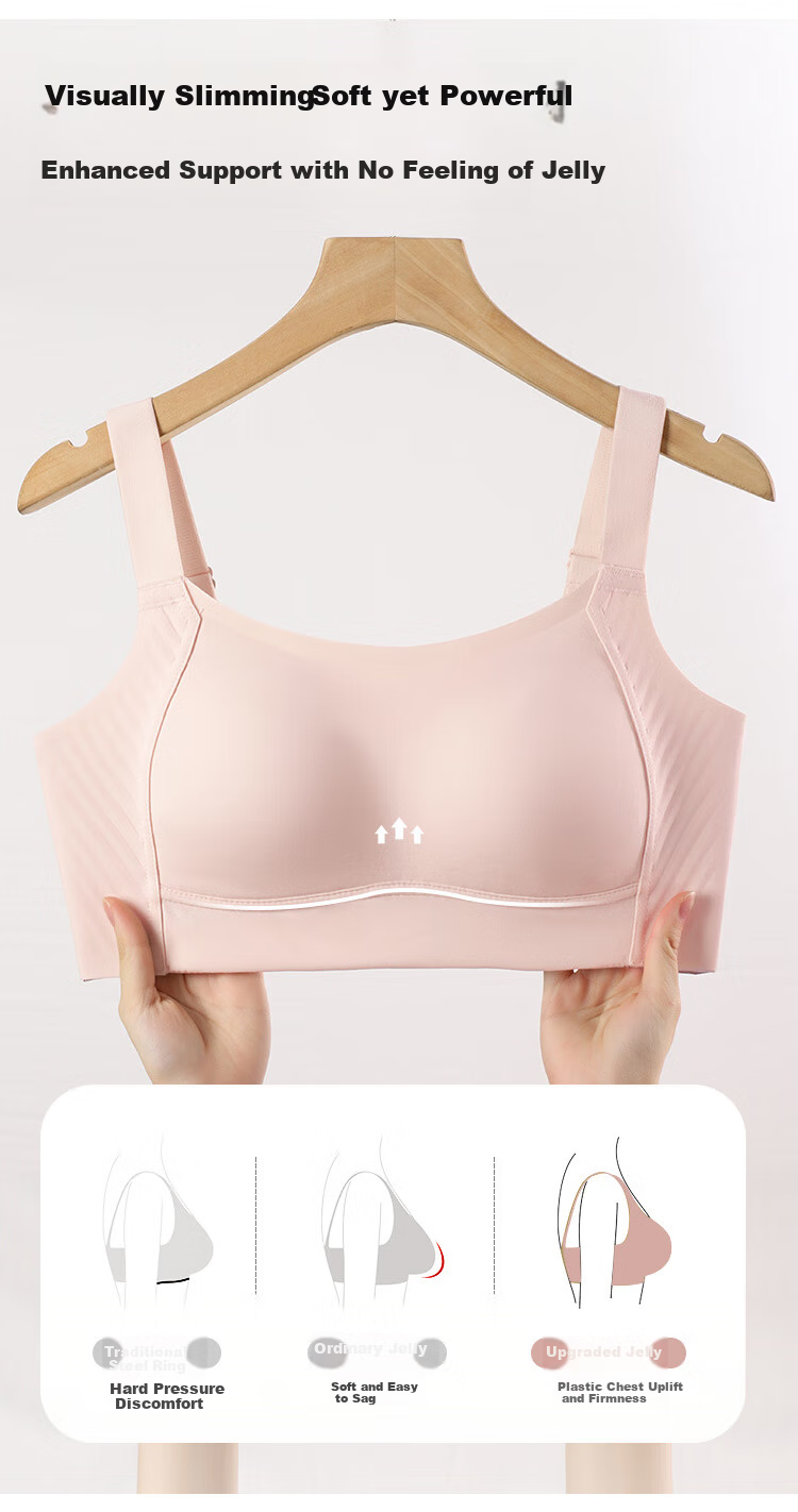 GRACEWELL Seamless Bare-Feel Full Coverage Bra for Large Breasts, Minimizing Effect, Honeycomb Breathable Thin Lift-Up Anti-Sagging Plus Size Brassiere 6