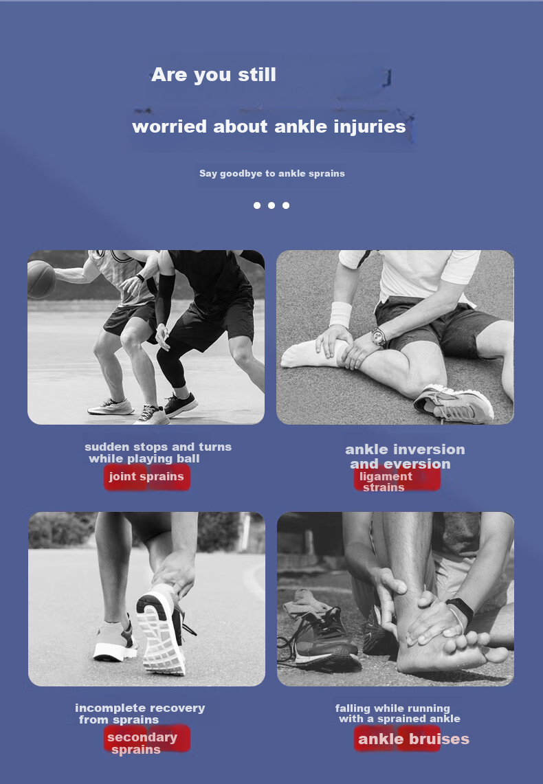 NAILEKESI N Ankle Brace, Post Sprain Recovery Support, Ankle Injury Basketball Sports Medical Ligament Injury Joint Fixation L 2