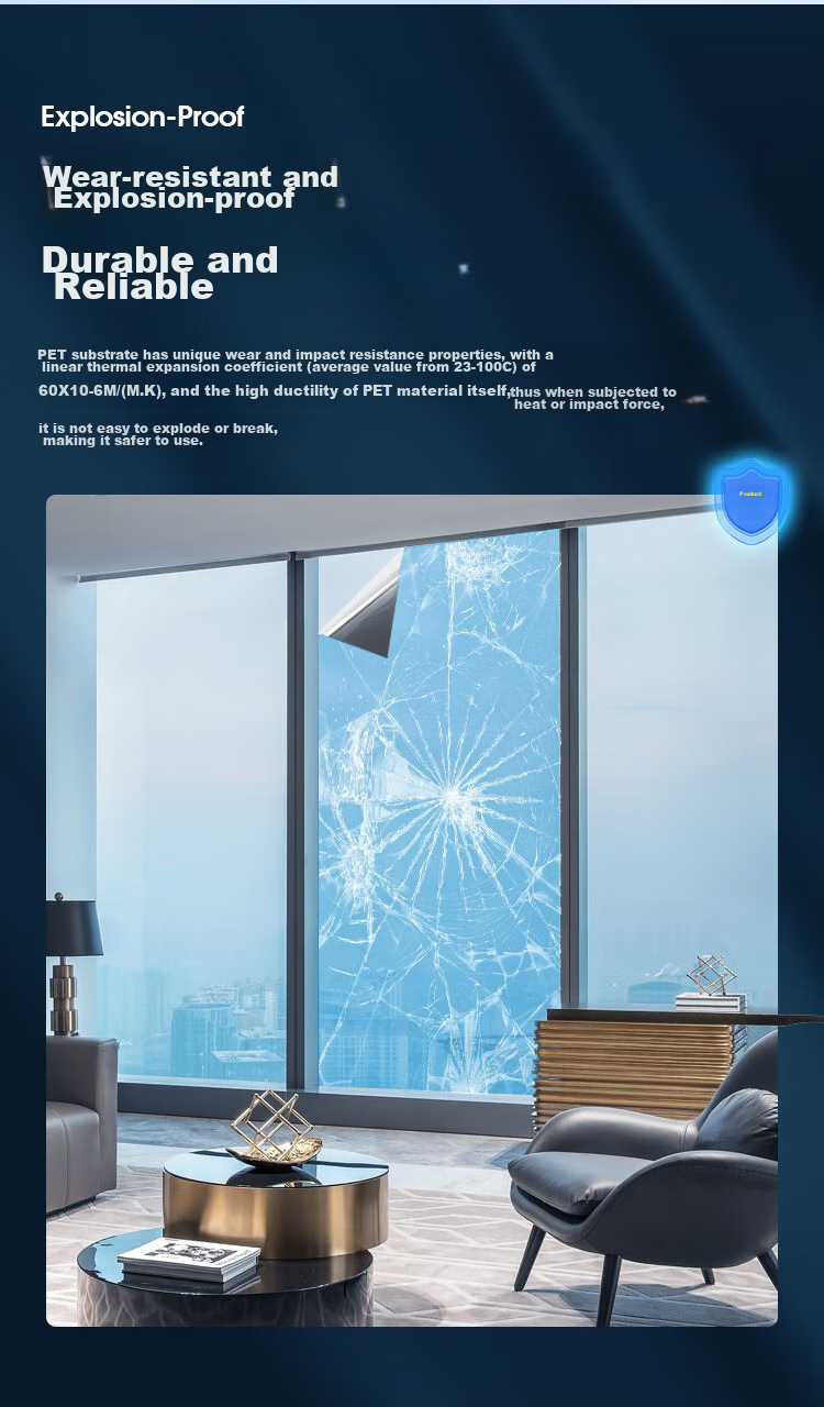 Jinlongxing Blackout Glass Sticker Window Film Bathroom Privacy Anti-Peeping Sunshade Full Blackout Film 0.9*2m 12