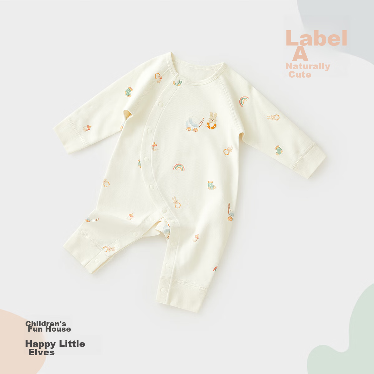Wismorni Baby Clothes Spring And Autumn Unisex Infant Romper Pure Cotton Long-Sleeve Bodysuit Crawling Suit Spring Outfit Cute