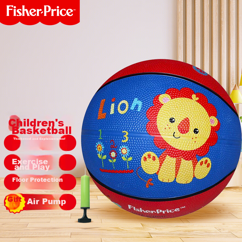 Детский мяч Fisher-Price 17 см, маленький резиновый мяч, для детского сада, Лев синий, подарок на день рождения