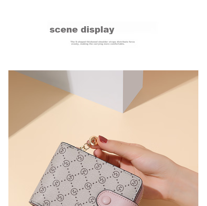 GOLF Card Holder, Women's Fashionable Printed Purse, Contrasting Color Trendy Multi-Card Slots Leather Wallet, Clutch Bag, Birthday Gift for Wome 22