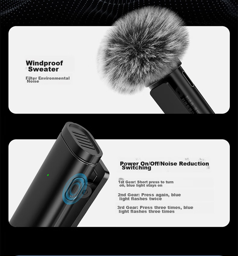 Ulanzi WM-10 Wireless Lavalier Microphone (Lighting Version) One-To Vlog Interview Outdoor Interview Live Streaming Mobile Direct Plug-In Microphone 4