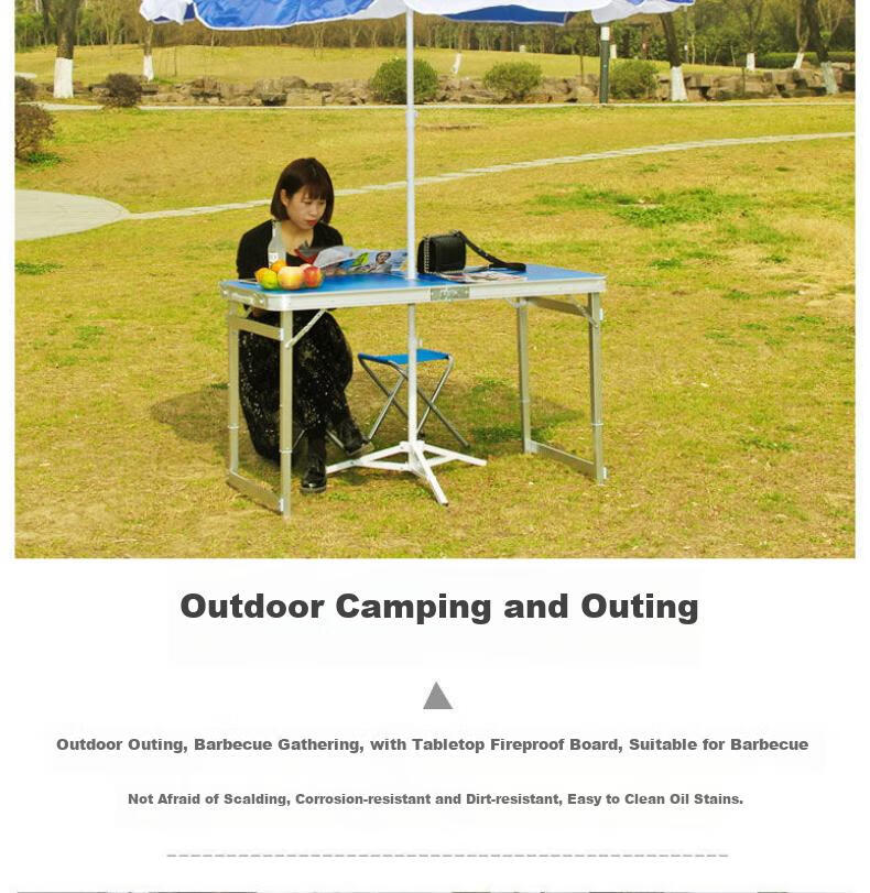 Shunyou Outdoor Folding Table And Chairs Set for Barbecue, Picnic, Street Vending, Training, Aluminum Alloy Exhibition Folding Table SY-0103 1