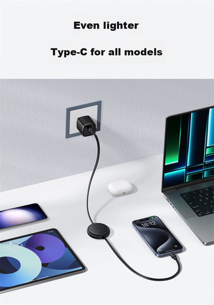 Baseus Retractable Type-C Data Cable, 3A Fast Charging Cord, Compatible with Apple 15/16 Pro Max/Huawei Mate70, Charging Cable for Xiaomi Phones, Carplay, Car-Mounted, 1 Meter 13