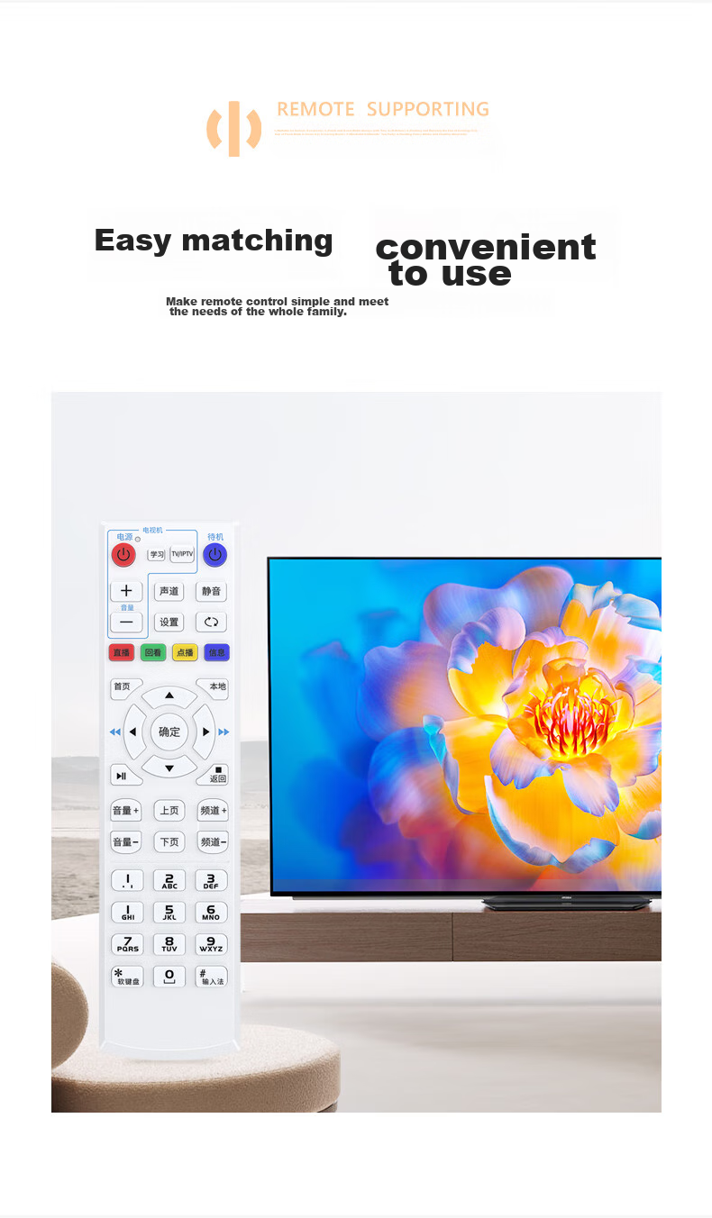 Beishi All-Network Set-Top Box Remote Control, Universal Remote Control, Compatible with China Mobile, Unicom, Telecom Remote Controls, Universal All-Network Remote Control for Magic Box, Huawei, And ZTE 3