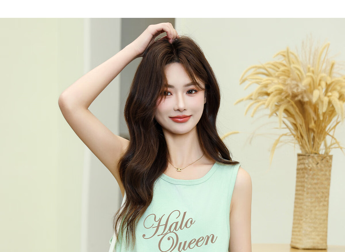 Halo Queen Women's American Style Sleeveless Tank Top Summer Casual Sports T-Shirt H142D3002 28