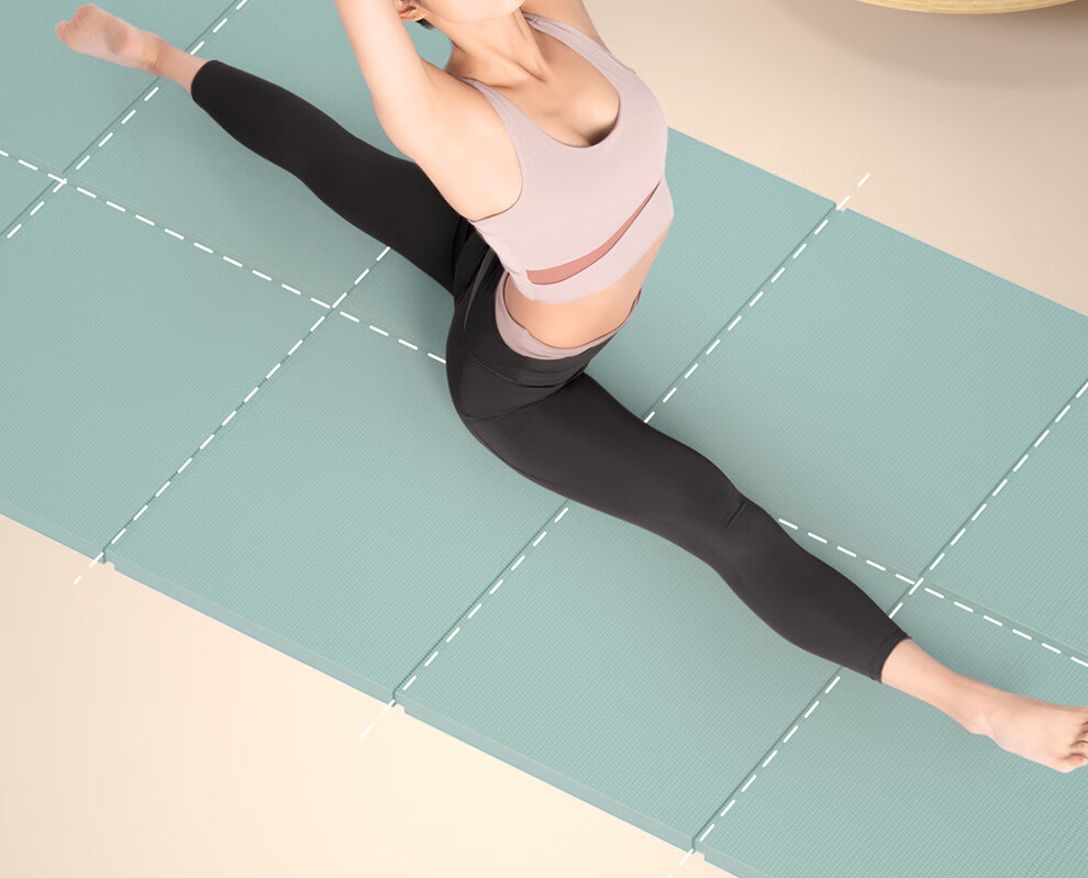 PROIRON Puli'ai Foldable Yoga Mat, TPE Portable Non-Slip Thickened Student Nap Mat, Men's And Women's Fitness Shock-Absorbing Floor Mat, Brow 11