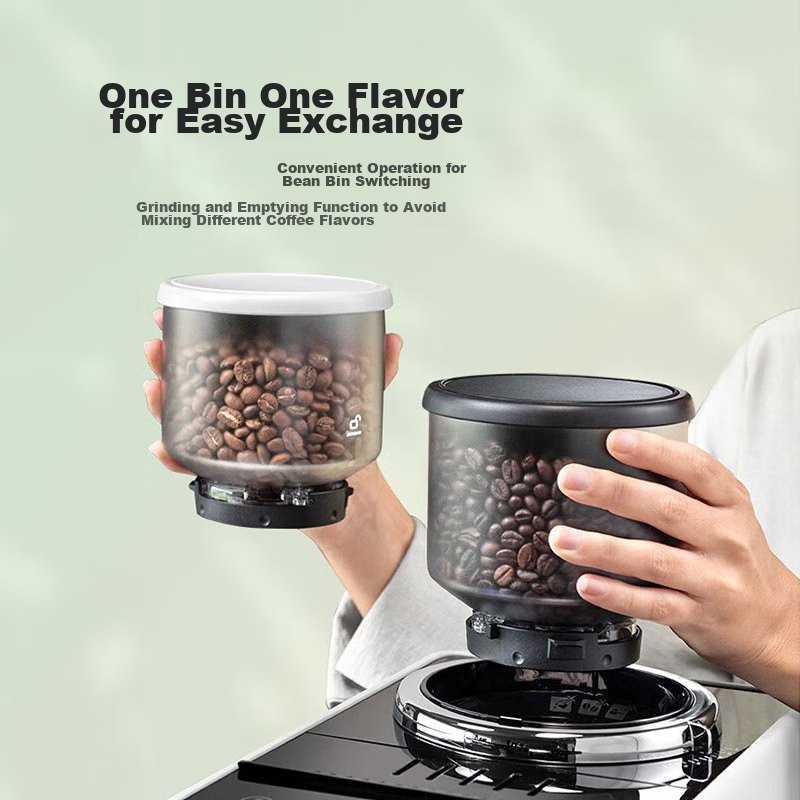 Delonghi Coffee Machine, Home Fully Automatic Coffee Maker, Imported Italian Small Fresh-Grinding, Hot And Cold Dual Milk Foam, Smart Connected Full Color Touch Screen, Replaceable Bean Hopper R5 W White Moonlight Gift