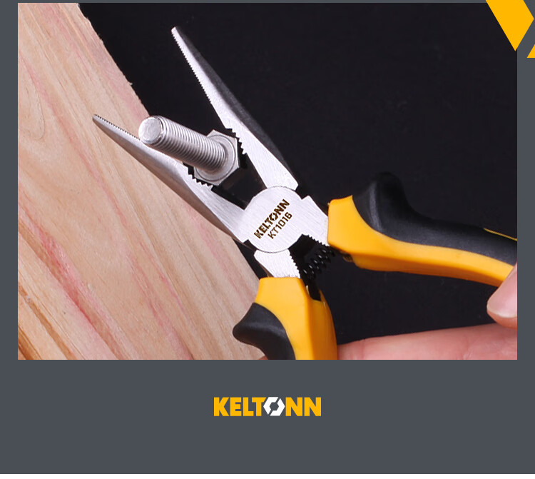KELTONN KT1016 6-Inch Needle Nose Pliers Electrician Pliers Flat Nose Pliers Gripping Tool 7
