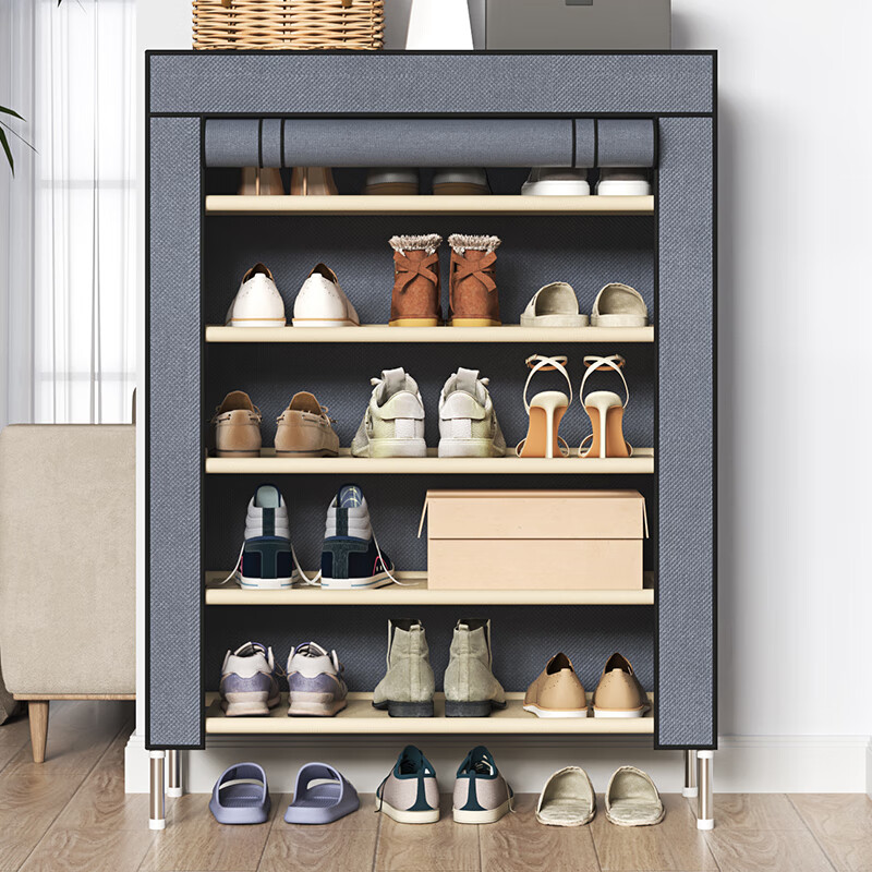 Jialiren Multi-Tier Shoe Rack for Entryway, Simple Home Shoe Cabinet, Multifunctional Dormitory Shoe Organizer, Dustproof Storage Cabinet