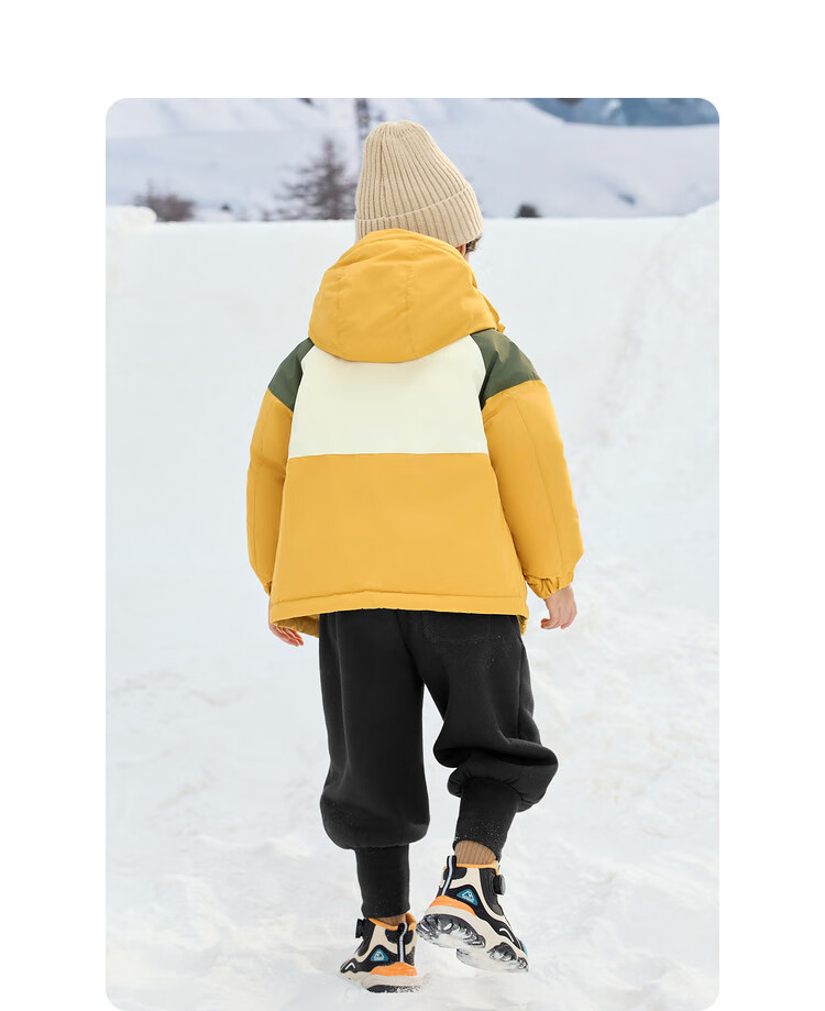BALABALA Children's down Jacket for Girls And Boys, Winter Hooded Coat, Warm Outerwear, Outdoor Thickened 18