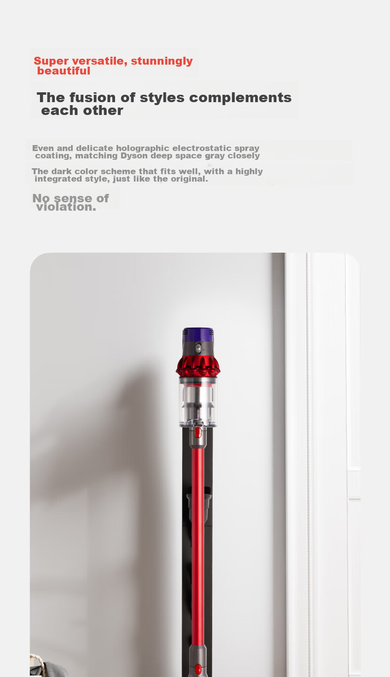 Brateck Vacuum Cleaner Stand, No Drilling Required Wall Mount Bracket, Suitable for Dyson Vacuum Cleaners G5 V8 V10 V12 V15 Storage Rack, Dyson Stand, Dyson Vacuum Cleaner Accessories L500 12