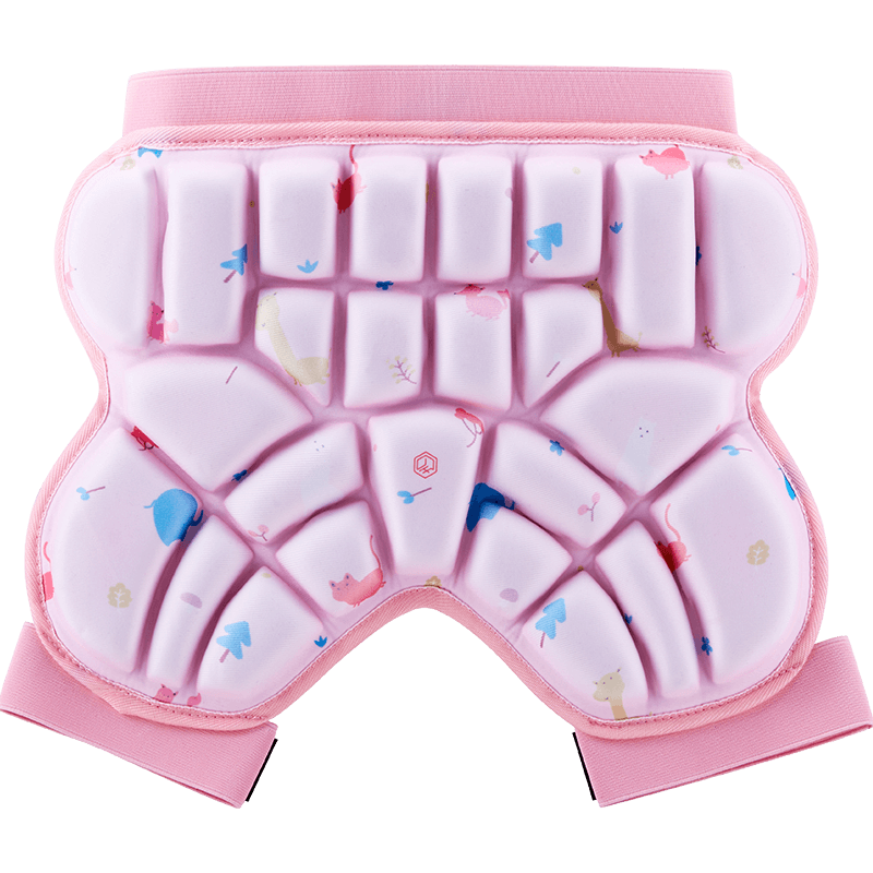 JD Original Children's Fall Protection Pants, Roller Skating Skateboarding Skiing Ice Skating Protective Gear, Outdoor Sports Hip Pads, Pink
