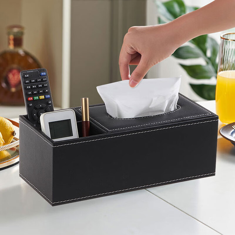 Youjialiangpin Tissue Box, Living Room Paper Towel Holder, High-End Desktop Remote Control Storage Box, Office Meeting Table Divider Organizer