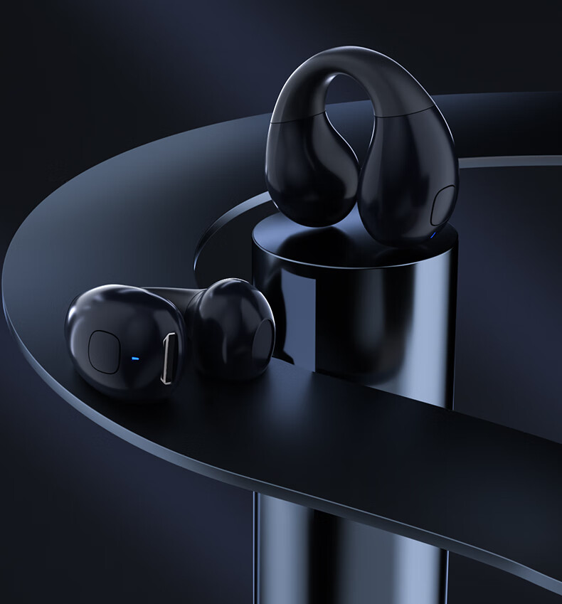 ALittleFlower Single-Ear Clip-On Headphones, Open-Style Wireless Bluetooth Earphones, Comfortable And Secure Wear, Long Battery Life / Suitable for Apple, Huawei, Xiaomi, OPPO, Students, Black 5