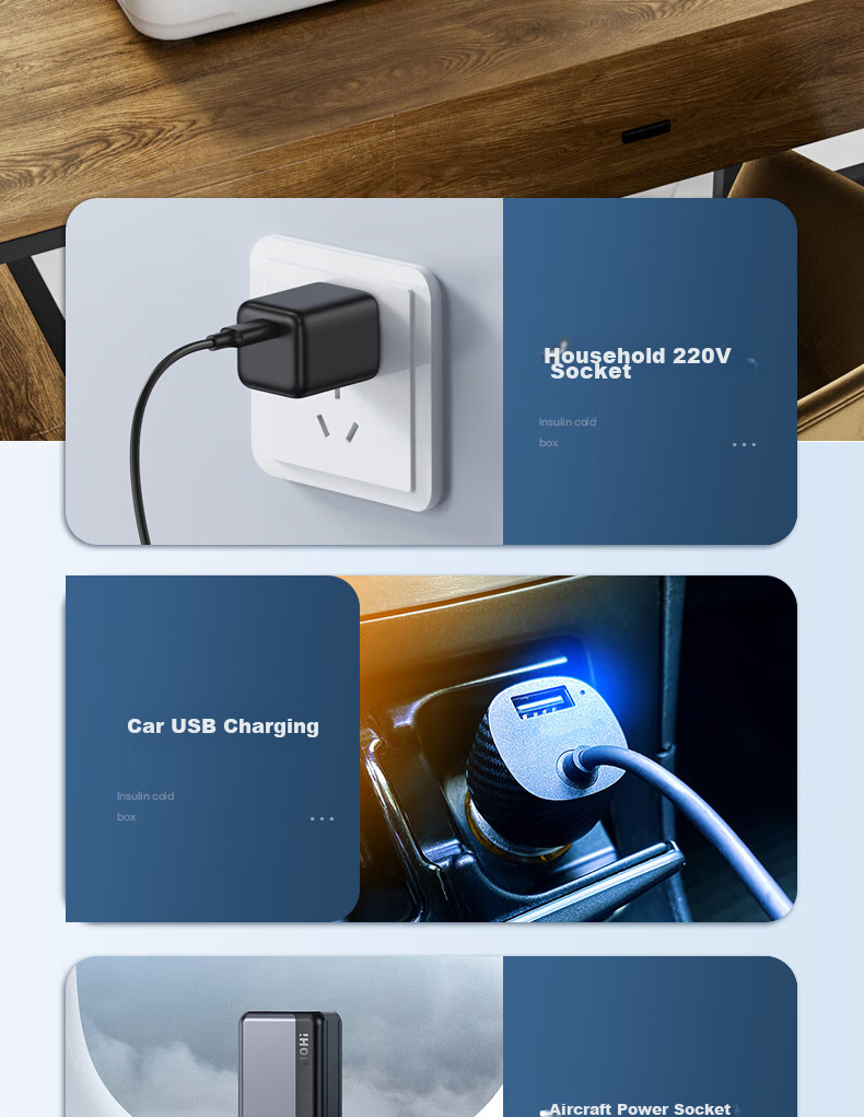 Chaoguo Insulin Cooler Box, Portable Mini Refrigerator, Car Fridge, Growth Hormone Medicine Storage Cooler 17