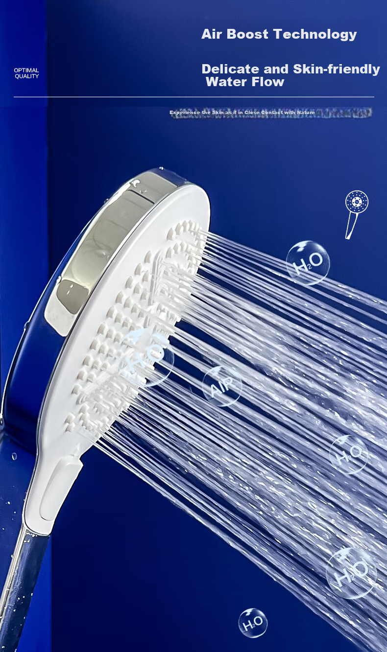 FAENZA Bathroom Simple Shower Head, Bathtub Copper Faucet, Rain Shower Spray, Multi-Position Water Output, FE05H102CP-3 8