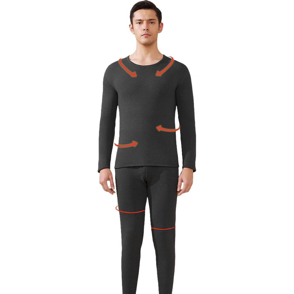 LangSha Men's Thermal Underwear Set Autumn Winter 26 New Thickened Fleece 7A Antibacterial German Velvet Heating Top and Bottom