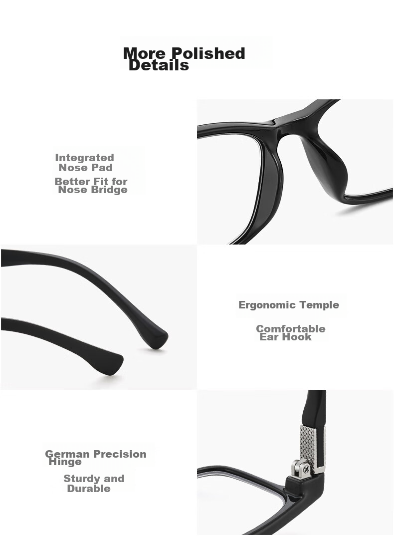 Volkswagen German, Volkswagen Reading Glasses for Men, High-Definition Anti-Blue Light Genuine Imported Brand Gift, W606-300 17