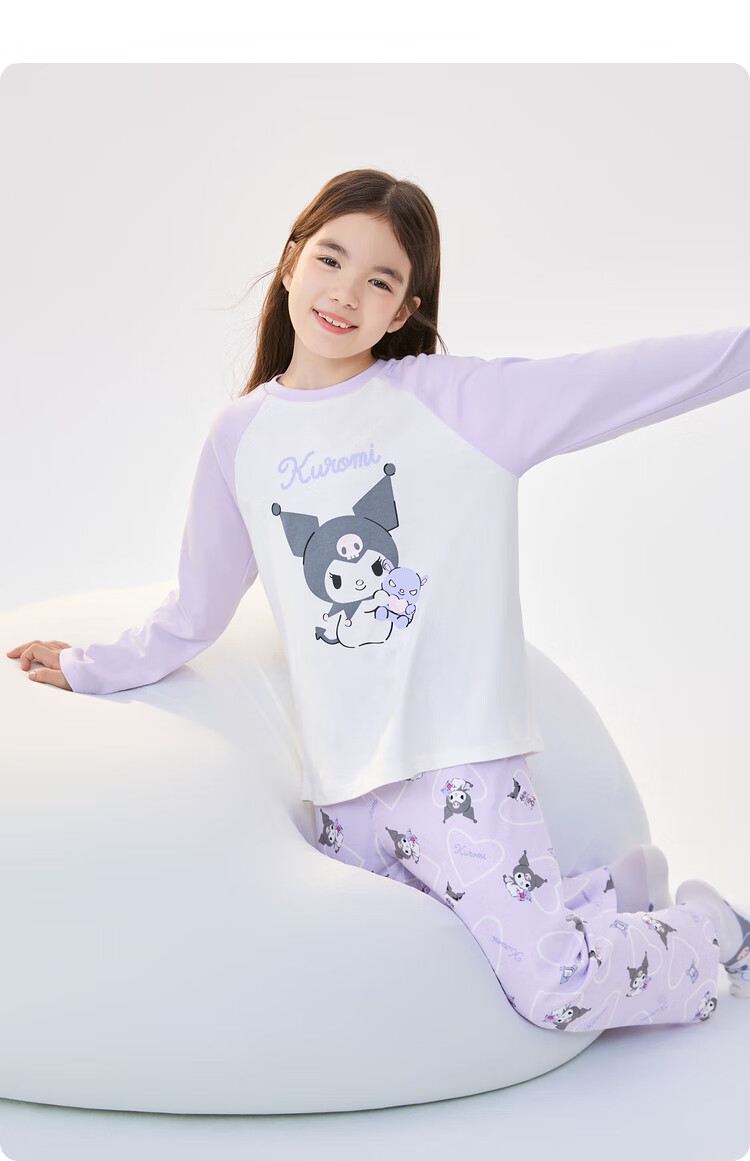 BALABALA Children's Pajama Set, Autumn Girls' Loungewear, Suitable for Going Out [HelloKitty IP] 209325171002 35