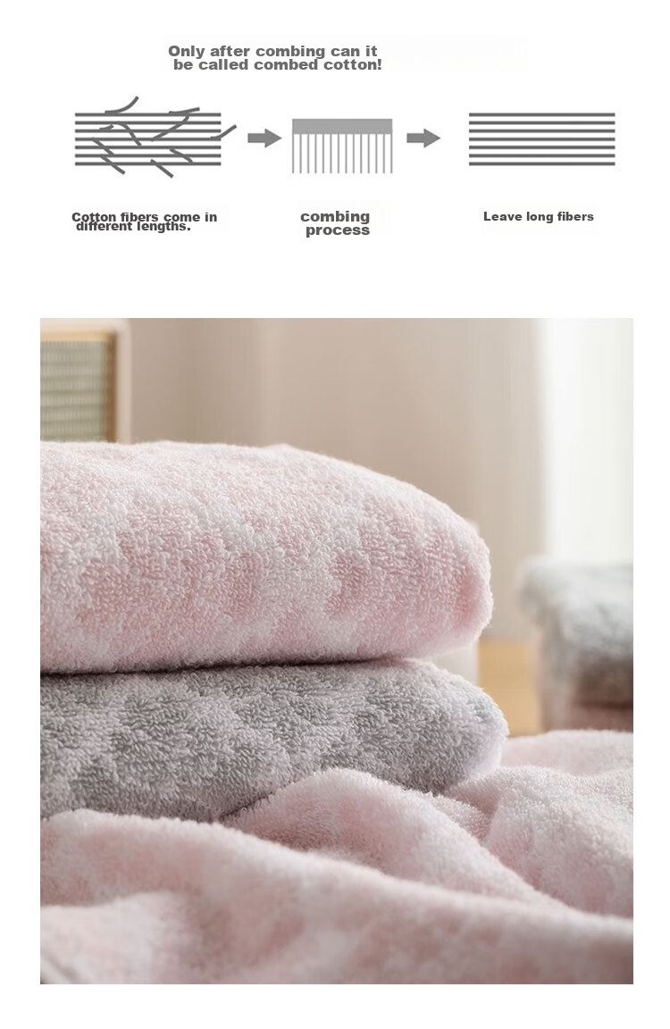 UCHINO Love Letter Towel, Twisted Jacquard Pure Cotton Soft Absorbent Face Towel for Home Use, Adult Couple Towel, 2-Pack Pink + Gray 8