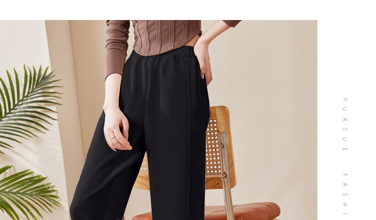 Chushen Women's Casual Pants, Fashionable And Versatile, High-Waisted Loose-Fitting Slimming Nine-Point Harem Pants, Grandma Pants S141K2005 16