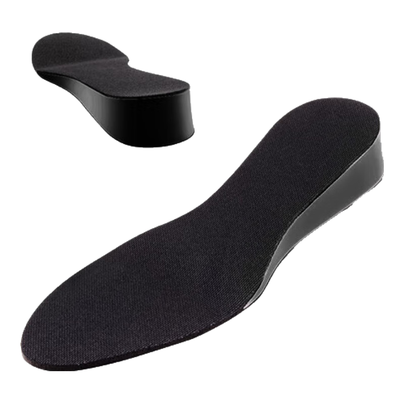 Eleft Invisible Height-Increasing Shoe Insoles for Men And Women, Memory Foam Shock-Absorbing Breathable Sweat-Absorbing Full Insoles, Black 4CM