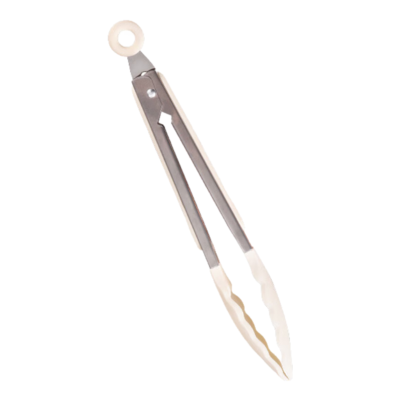 Baijie Stainless Steel Silicone Food Tongs Steak Tongs BBQ Tongs Kitchen Frying Steak Tongs Grilling Tongs