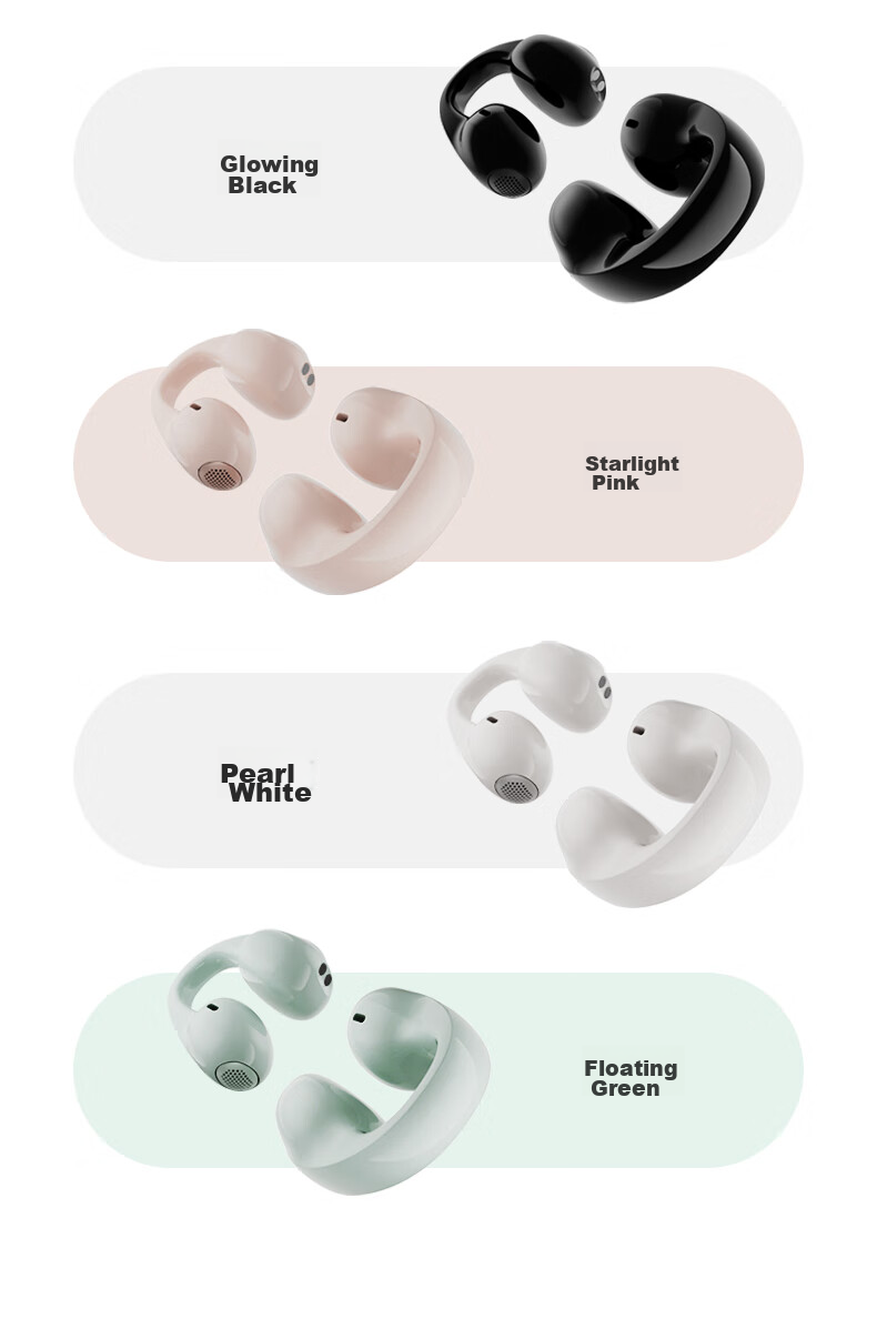 EDIFIER Comfo Clip Bluetooth Headphones with Bone Conduction Upgrade And Air Conduction, Open-Style Running Sports Earphones, Smart Channel Detection, Floating Light Gree 17