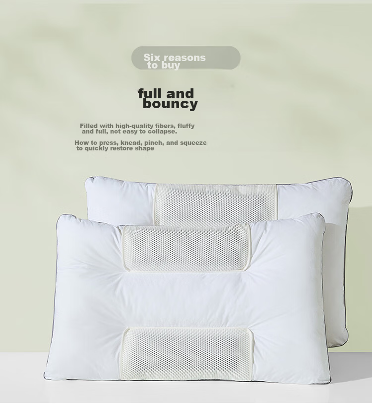 LUOLAI Home Textiles Pillow, Cervical Pillow, 100% Cotton Cassia Seed Buckwheat Flower Herbal Neck Support High Pillow, 46*72 13