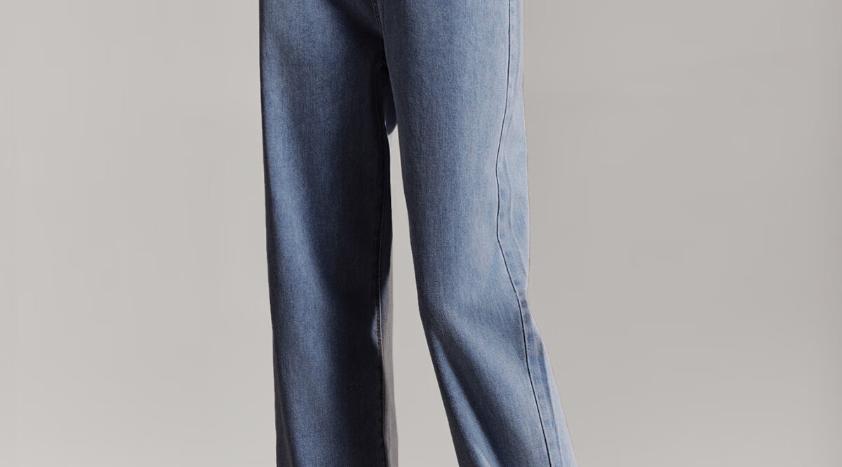 PinCai Women's Solid Color High Waist Loose Casual Wide Leg Jeans Straight Leg Fashion All-Match Trousers P13KN1438 10