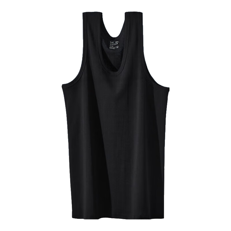 MiiOW Men's Tank Top, Summer Pure Cotton 100%, Athletic Undershirt T-Shirt, Sleeveless Undershirt, Black