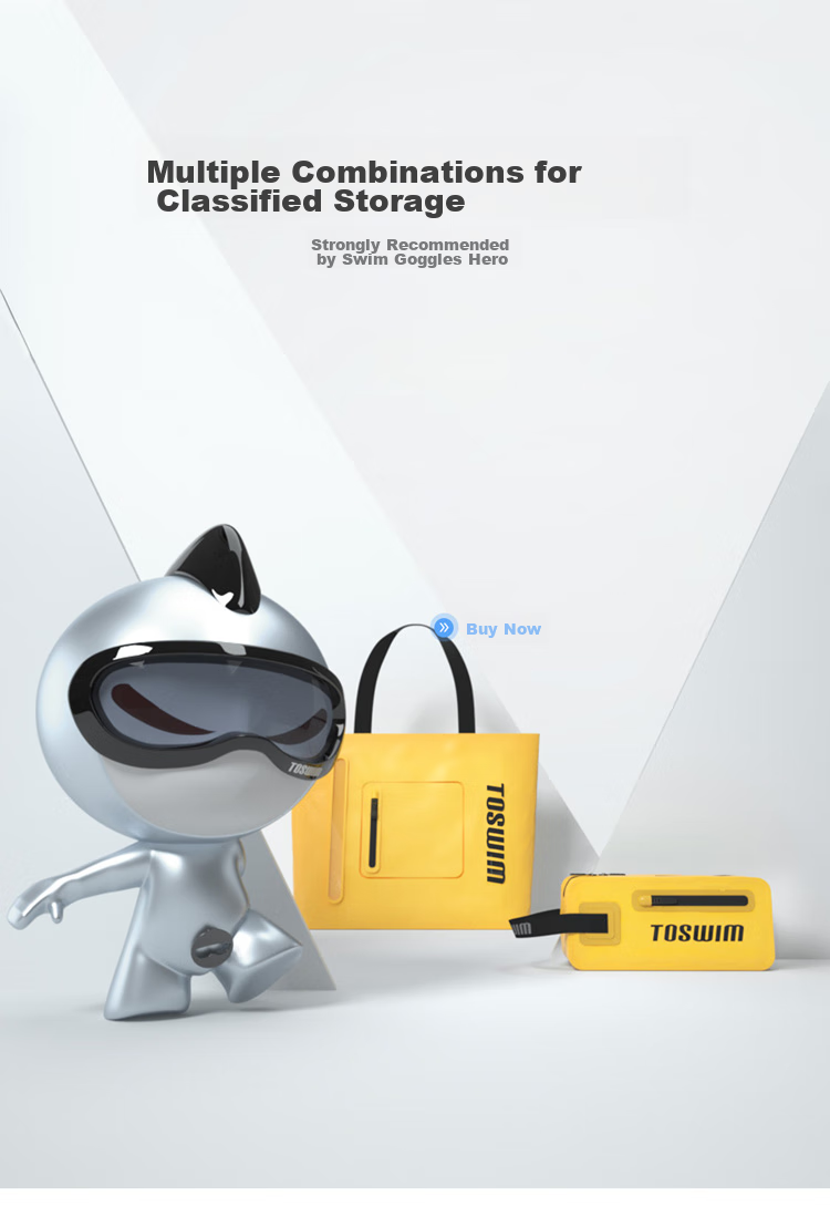 TOSWIM Swimming Bag for Men And Women, Waterproof Toiletry Storage Bag, Handbag, Fitness Sports Bag Equipment, Ink Fish Black 8