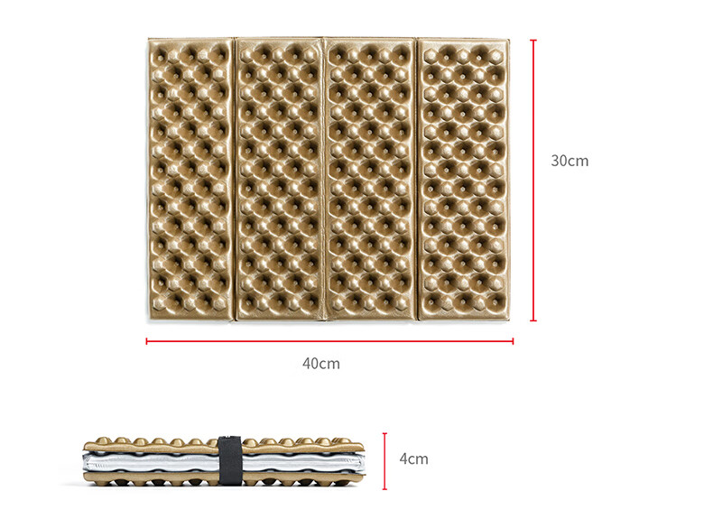 BLACKICE Outdoor Camping Travel Picnic Lightweight Portable Honeycomb Aluminum Foil Seat Cushion Z6109 Army Green One Size Fits All Floor Mat 3