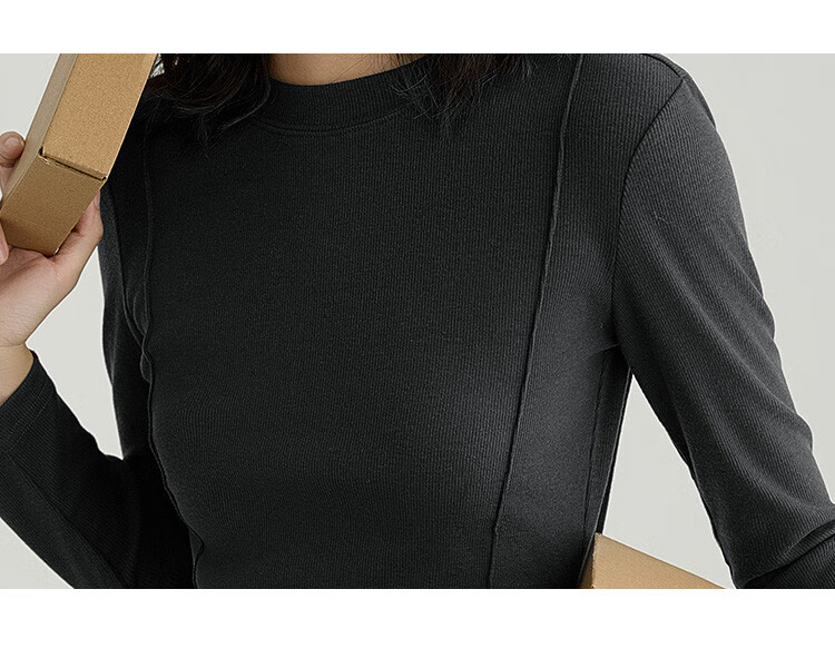 Dme [Soft And Comfortable Inner Layer] Spring And Autumn Versatile Round Neck Base Shirt for Wome 34