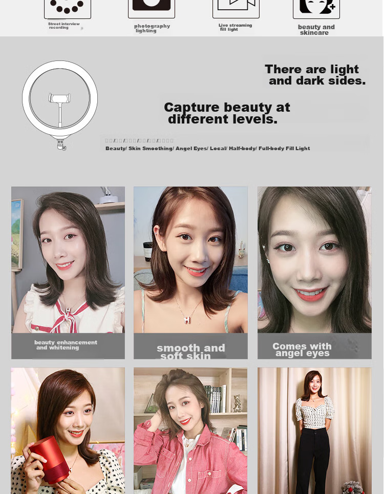 Pangniu 12cm White Light Single Color Temperature Ring Fill Light PU505B, Live Streaming Fill Light, Photography Continuous Light, Photography And Photo-Taking Light, LED Fill Light, Douyin Live Streaming Equipment 2