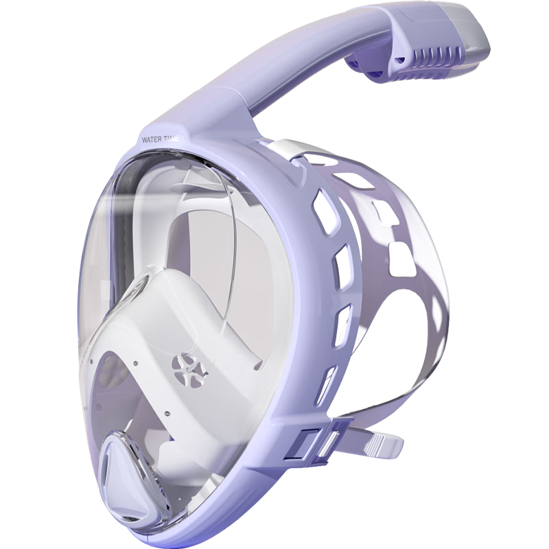 WATERTIME / Shuichuan Diving Mask, Diving Equipment Three-Piece Set, Diving Mask, Underwater Respirator, Soft Mist Purple, L