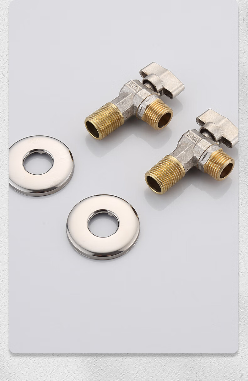 KEGOO High Flow Angle Valve Gas Water Heater Ball Valve 1/2 Inch Brass Foot Valve for Hot And Cold Water, 2-Pack K6006 14