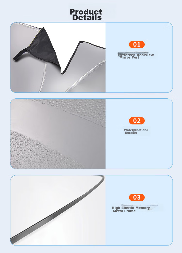 CarSetCity Car Sunshade, Front Windshield Sunshade, Sun Umbrella, Sun Visor, Titanium Silver Heat Insulation Cover for Summer, Sun Protection And Heat Insulatio 12