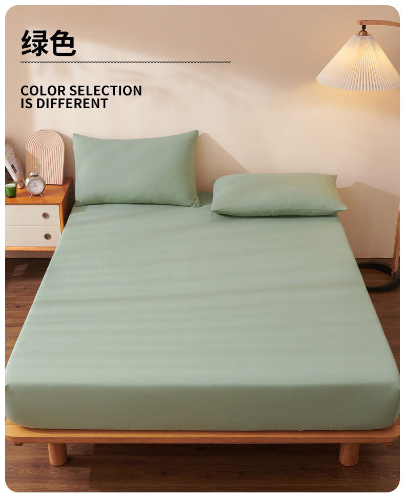 HLA A-Class 7A Antibacterial Cotton Quilted Mattress Protector Single Thickened Bed Cover Set White Three-Piece 180*200cm 6