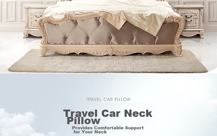 Dunlopillo Car Headrest Latex Pillow, Universal Bone Pillow, Travel Office Cervical Spine Support Pillow, Blue 2