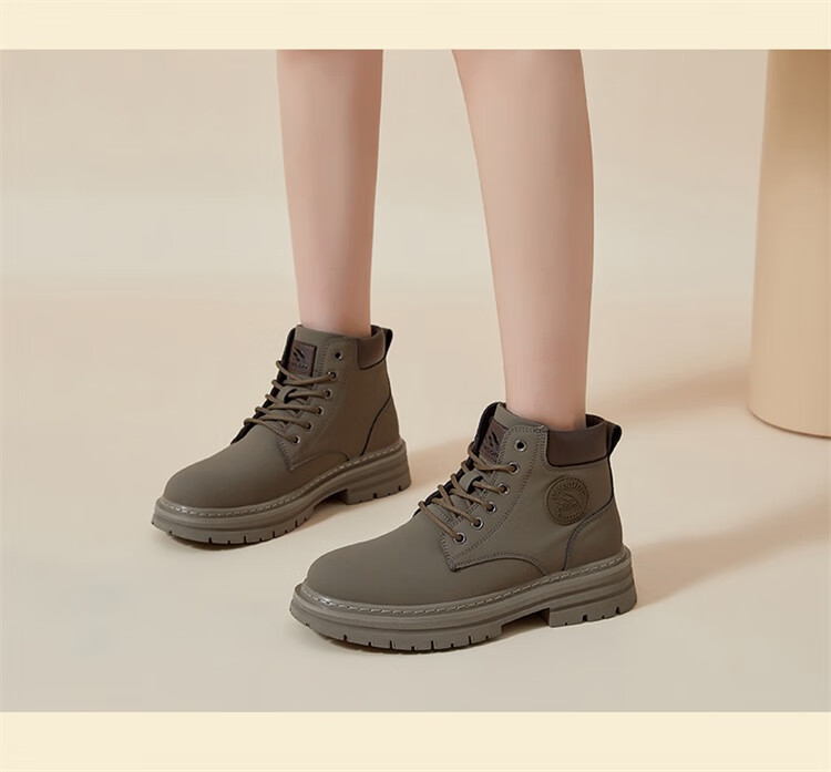 Yierkang Martin Boots Autumn And Winter Men's Retro High-Top Yellow Boots, Durable Outdoor Casual Work Boots Versatile Shoes for Me 14