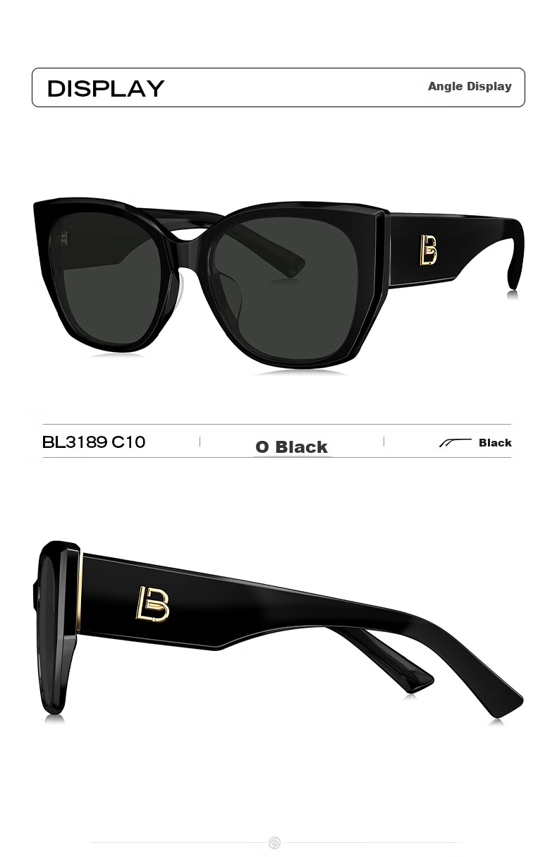 BOLON Sunglasses, Cat-Eye Polarized Style, Yang Zi's Same Model, Driving UV Protection Sunglasses, Trendy for Men And Women, BL3195C20 11