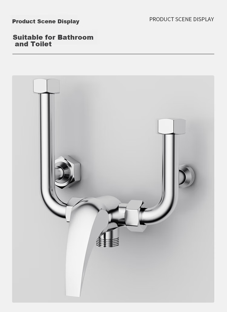 MEJUE Electric Water Heater Mixing Valve, Surface-Mounted Shower Faucet U-Shaped Shower Head Bathing Switch, Copper Body Z-013192 12
