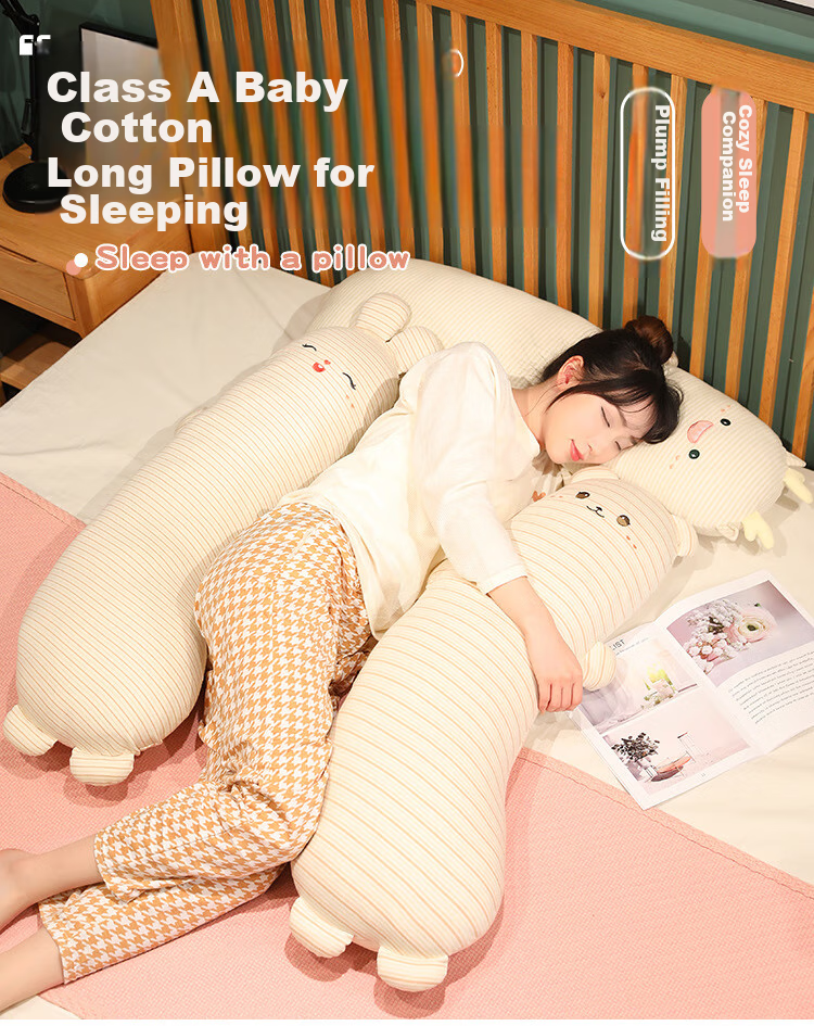 AVIVI Class A Sleeping Hug Pillow, Full-Length Body Pillow for Bed, Children's Companion Plush Toy, Adult Side Sleeping Leg Pillow, 100 Cute Rabbit Desig 1