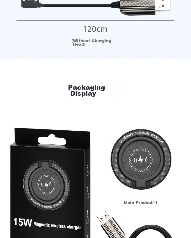 ESCASE MagSafe Magnetic Wireless Charging Stand for IPhone, Two-In Fast Charging Transparent Punk Case for IPhone 15/14/13/12 Pro Max with EarPods, Black 20