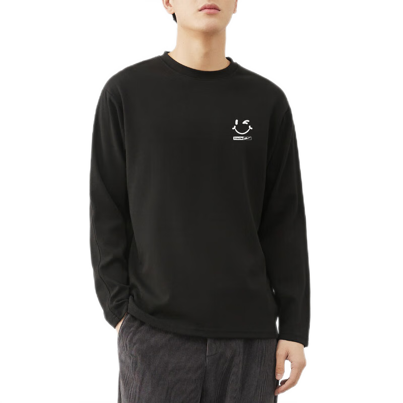 Warrior Long-Sleeve T-Shirt for Men, Spring And Autumn Pure Cotton Breathable Round Neck Casual Long-Sleeve Versatile Top Men's Clothing